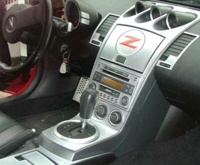 KIT DE MOLDURAS DE TABLERO DE ALUMINIO PLATEADO INTERIOR PARA NISSAN 350Z 350 Z Z33 2003 2004 2005 Foto 1 de 4