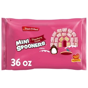 Malt-O-Meal Strawberry Cream Mini Spooners Shredded Wheat Cereal Frosted Stra... - Picture 1 of 7