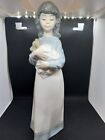 LLADRO NAO "Someone to Love" 1118 Girl with Puppy in her Arms Figurine 