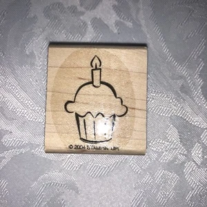 Stampin' Up! Cupcake con candela timbro in gomma 2004 timbro - Foto 1 di 2