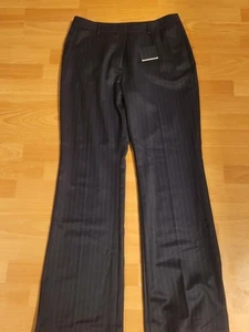 Pantaloni eleganti nuovi con etichette Brooks Brothers Explorer Regent Fit misto lana nero gessato 8 - Foto 1 di 10