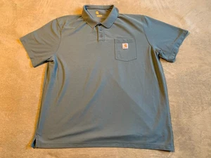 Carhartt Poloshirt Herren 2XL Original Fit Cyan Blau Grün K570-437 - Bild 1 von 6