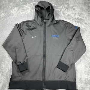 SMU Mustangs Fútbol Nike Dri Fit Sudadera con Capucha Chaqueta Para Hombres 2XL Cremallera Completa Lateral Gris - Imagen 1 de 16
