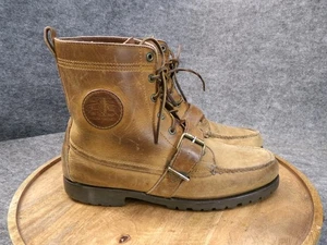 Polo Country Ralph Lauren Vintage Stiefel Ranger Schnalle Leder Herren Größe 10 D - Bild 1 von 13