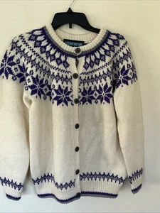 brillante Handstrick M Fairy Isles Strickjacke Pullover Chuncky - Bild 1 von 8