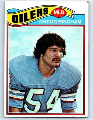 1977 Topps #366 Gregg Bingham Houston Oilers - Image 1 of 2