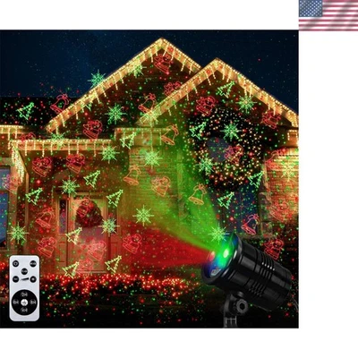 Weatherproof LED Christmas Projector Light - Multicolor Patterns for Festivities - Image 1 of 3