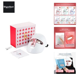 7 Colori, per il Trattamento Viso e Collo Aggiornato Maschera LED Luceterapia... - Foto 1 di 11