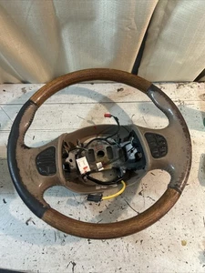 Volante Ford Excursion F250 Lincoln Navigator cuero envuelto en madera *USADO - Imagen 1 de 16
