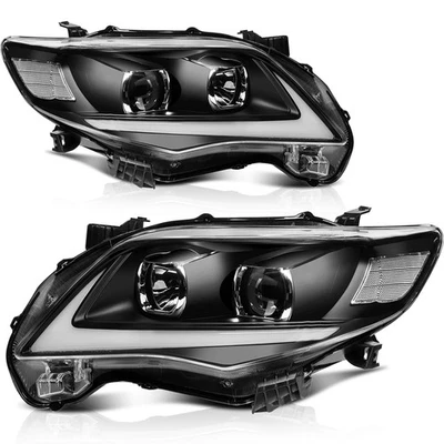 LED Headlight Assembly Kit Lamp Pair Rear LH Right Fits 2011-2013 Toyota Corolla - Image 1 of 4