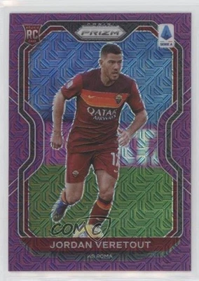 2020 Panini Chronicles Serie A Purple Mojo Prizm Jordan Veretout #22 Rookie RC - Image 1 of 2