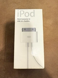 Apple iPod Dock Connector to Firewire + USB 2.0 for 3rd/4th Gen (M9688G/A) - NEW - Picture 1 of 6