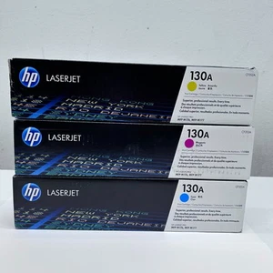 Set of 3 HP 130A New Genuine Toner Cartridge YMC - Picture 1 of 4