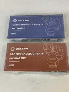 ZELCAN 230-teiliges SAE & metrisches Fettverschraubungsset Hydraulikfett Zerk Sortiment: - Bild 1 von 3