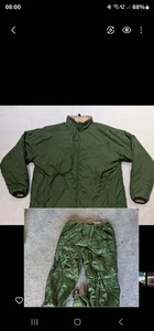 Thermal Mens army issue Jacket Reversible Olive/sand and trousers L Softie - Picture 1 of 5