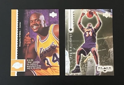 1996-97 Upper Deck #61 + 1998-99 Black Diamond #45 Shaquille O'Neal - Image 1 of 4