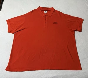 Lacoste Kurzarm Poloshirt Big Croc Logo Orange Herren Größe 11R (kariert) " - Bild 1 von 12