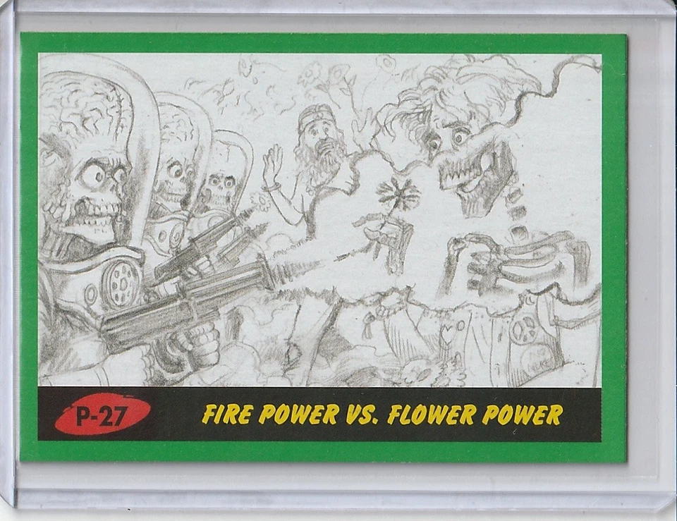 2017 Topps Mars Attacks The Revenge P-27 Fire Power vs. Flower Power Green - Image 1 of 1