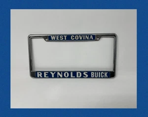 Vtg 70s Metal Dealer License Plate Frame Reynolds Buick West Covina California - Picture 1 of 13