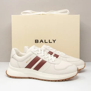 Bally Darsyl White/Red Calf Leather Sneakers, Men's 11 D - Picture 1 of 8