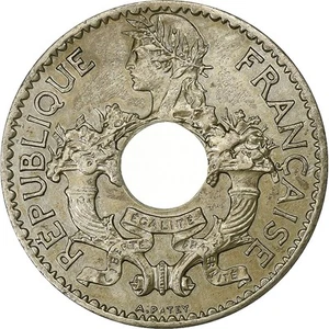 [#225854] French Indo-China, 5 Cents, 1939, Paris, Nickel-brass, AU, KM:18.1, a - Picture 1 of 2