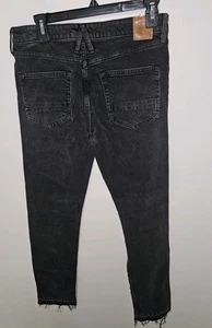 Free People We The Free Slim Boyfriend Faded Black Ripped Jeans Size 26 NWT - Picture 1 of 12