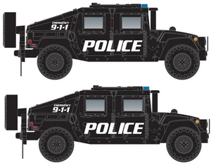 Micro-Trains MTL Spur N Humvee Militär Nutzfahrzeug (Polizei Logos) 2er Pack - Bild 1 von 1