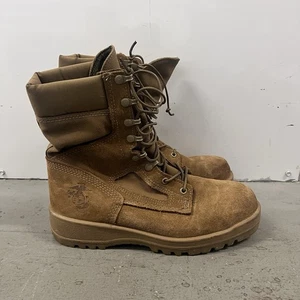 Botas de Combate Bates USMC RAT Clima Caliente Cuero Gamuza Tostado Militar Talla 10 - Imagen 1 de 9