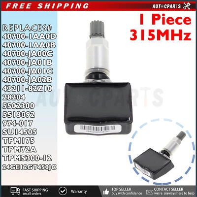  Sensor de presión de neumáticos TPMS de 315 MHz para Nissan Pathfinder Infiniti QX56 G35 FX45 Foto 1 de 4