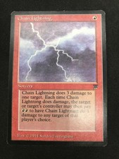 Magic the Gathering MTG Chain Lightning Red Legends Common