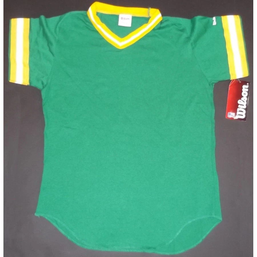 Camiseta deportiva Wilson A4595 Kelly verde cuello en V retro adulto (KGWG) Foto 1 de 1