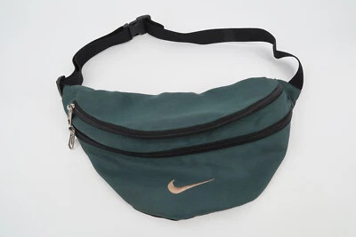 Vintage 90s Nike Fanny Pack Men's Green Waist Bag Embroidered Adjustable - Image 1 of 4