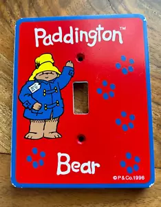 Paddington Bear Vintage 1996 Luz Interruptor Cubierta Individual 5x4 - P & Co. - Imagen 1 de 5