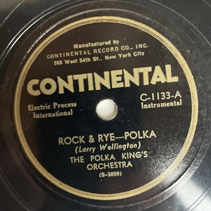 10" 78 RPM-Polka King's Orchestra-Rock & Rye Polka/Reveille Polka/Continental - Imagen 1 de 4