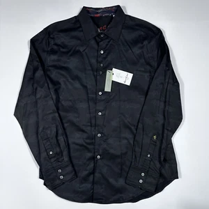 $368 New ROBERT GRAHAM The Zog Men's Size Large L Casual Cotton Black Button Up - Picture 1 of 6