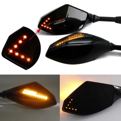 Espejos retrovisores LED transparentes negros para Suzuki M109 R C50 M50 Cruiser Foto 1 de 4