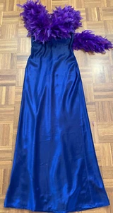 Vintage Dark Purple Satin Evening Gown, Cocktail Party Dress Size 6. - Picture 1 of 10