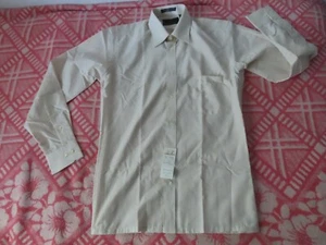 vintage 60s 70s Richman richtrim Men's Shirt beige M 15/32-33 DEADSTOCK - Picture 1 of 9