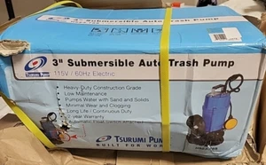 tsurumi pump 3'' submersible auto trash pump 115v/60hz hsz3.75s Sw2 - Picture 1 of 8