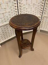 Antique Hand Carved 2 Tier Table : Console Table Plant Stand Liberty Style