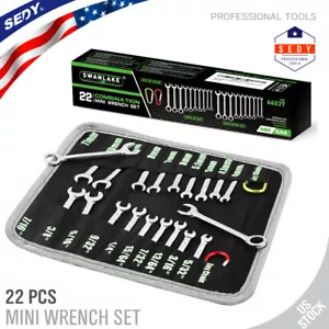 22 pc Mini Wrench Set Metric SAE Ignition Spanner Open End and Box End Standard - Picture 1 of 8