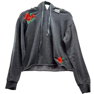 GIRL SWEATSHIRT, long sleeve, COLOR GRAY, SIZE XS, FLOWERS - Picture 1 of 10