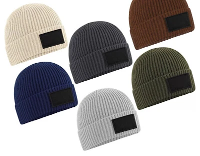 Bonnet Recyclé À Patches Par Beechfield En Polyester/Acrylique Mode De Ski - Photo 1/4