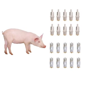 10X Automatic Waterer Drinker Drinking Pig Swine Hog Nipple 1/2-inch Thread - Picture 1 of 4