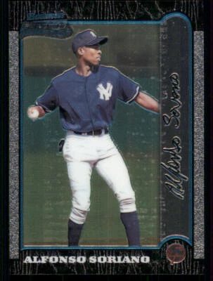 1999 Bowman Chrome #350 Alfonso Soriano RC - Image 1 of 2