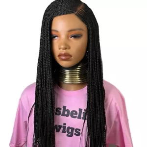 Closure C Curve Braided Wig| Braided Wig Black Wig| Ready To Ship - Picture 1 of 3