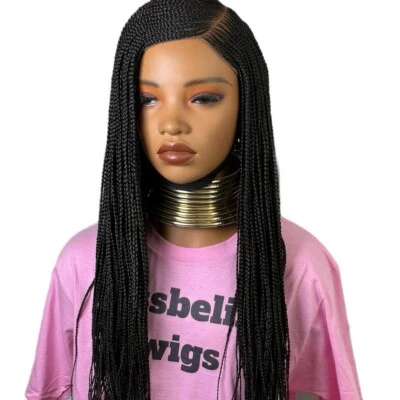 Closure C Curve Braided Wig| Braided Wig Black Wig| Ready To Ship - Image 1 of 3
