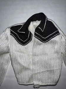 Vintage 1980 Western Ken Jacke weiß mit schwarzen Schultern und Kragen Cowboy - Bild 1 von 3
