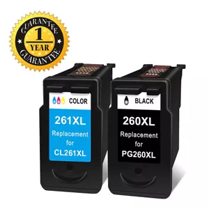 2PK PG-260XL CL-261XL Ink Cartridge Replacement For Canon TR7020 TS6420 TS5320 - Picture 1 of 5