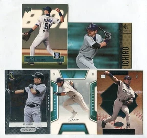 Ichiro 5 Baseball Card Lot SEATTLE MARINERS NEW YORK YANKEES MARLINS (LOT 45) - Picture 1 of 1